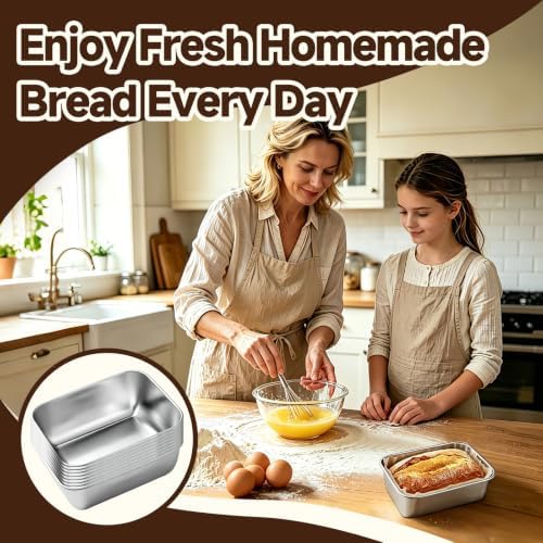 Mini Loaf Pans for Baking Bread, 8 Pack Mini Sourdough Loaf Pans