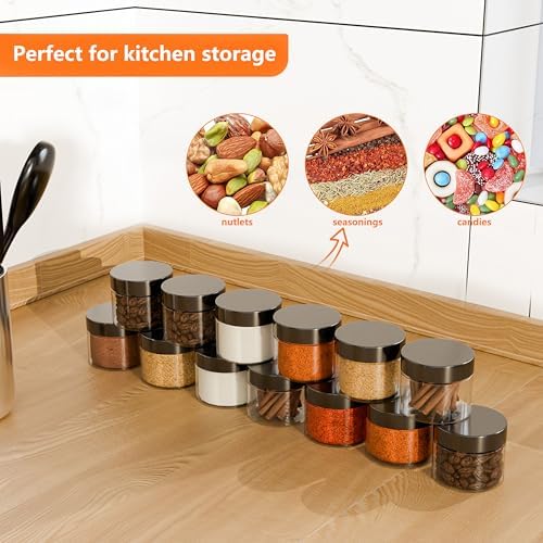 72PCS 3oz/88ml Plastic Jars with Screw On Lids Pressure Sensitive