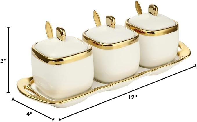 Porcelain Condiment Jar Spice Container - Image 7