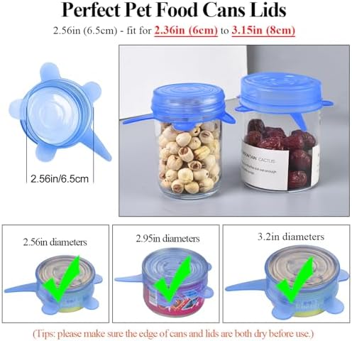 Silicone Can Lids (10 Pack, All 2.6'' Diameter), Reusable Silicone