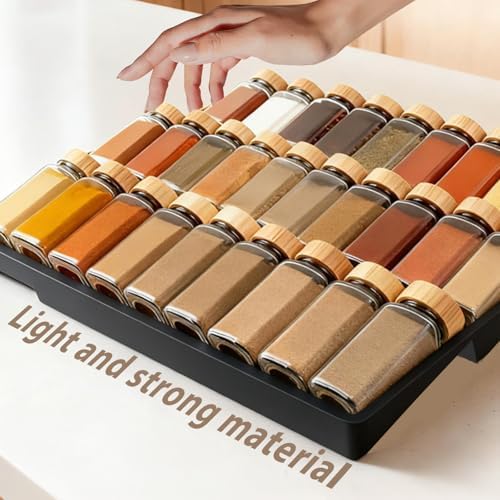 Spice Drawer Organizer, 4 Tier- 6 Pack Drawer Seasoning Organizers
