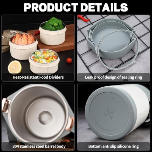 GOLDEN KEY 74 oz Stainless Steel Wide Mouth Large Food Thermo Hot Food