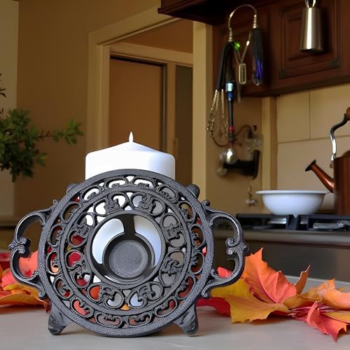 Cast Iron Teapot Warmer with Candle, Tea Pot Holder