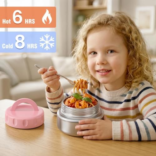 LOHASOK Stainless Steel Bento Lunch Box for Kids with Soup Thermo