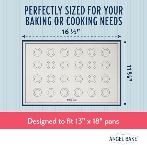 SAENA BAKING CO Silicone Baking Mat Set for Macarons – Non-Stick