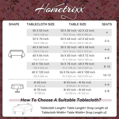 Spring Pink Flower Washable Rectangle Table Cloth 60x84inch