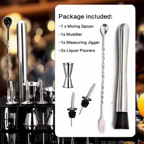 XDNOOK 5pcs Cocktail Shaker Set Bartender Kit,Professional Bar Set