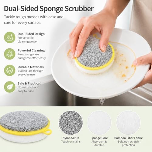 Sink Faucet Mat for Kitchen Sink, Handle Scrubber Sponge