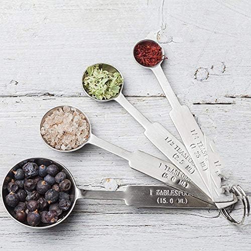 12Piece Stainless Steel Measuring Cups and Measuring Spoon Set with 4