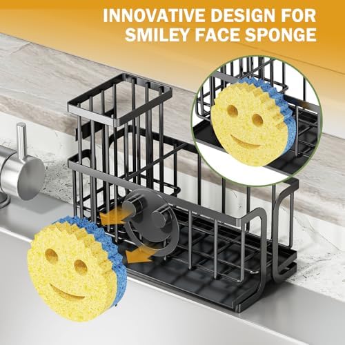 Epicano Black Sink Caddy Sponge Holder