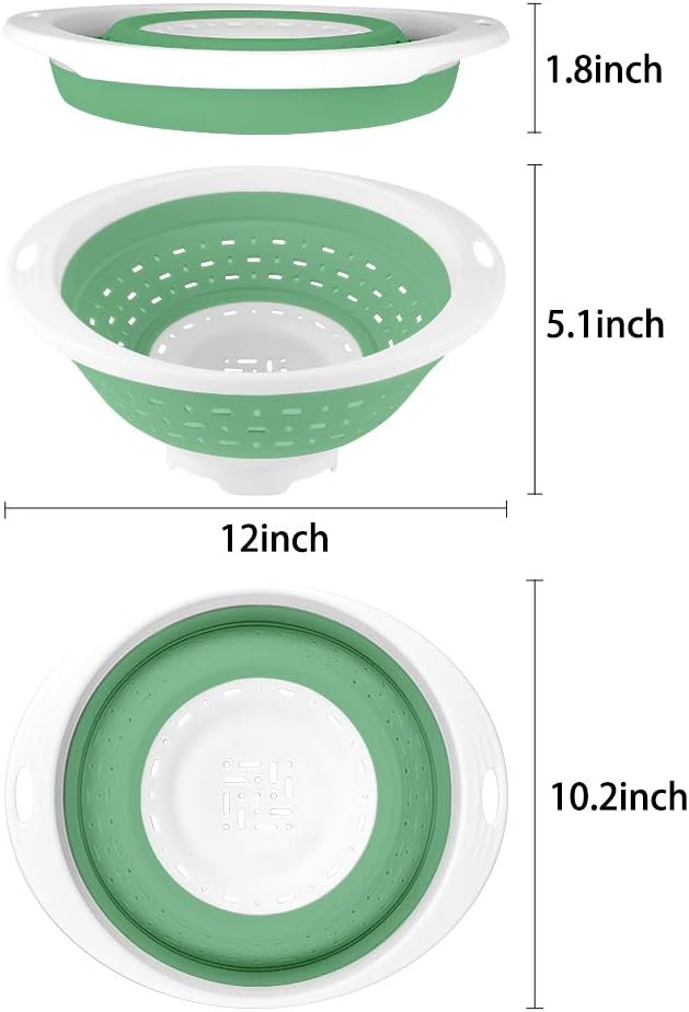 QiMH Collapsible Colander and Strainer, 5 Quart BPA Free & Dishwasher-safe - Image 4
