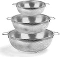 TeamFar Colander Set of 3, Stainless Steel Perforated Colander