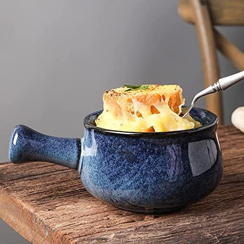 vicrays French Onion Soup Bowls With Handles, 26 Ounce for Soup