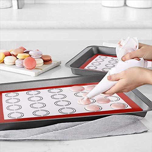 LotFancy Silicone Baking Mat, 2 Pack Non Stick Macaron Baking Liner
