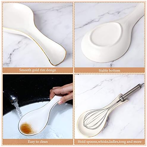 Patelai Ceramic Spoon Rest Spoon Holder Stovetop for Kitchen Stove