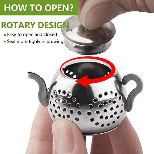 Loose Leaf Tea Infuser, 4PCS Tea Strainer Stainless Steel Tea Ball