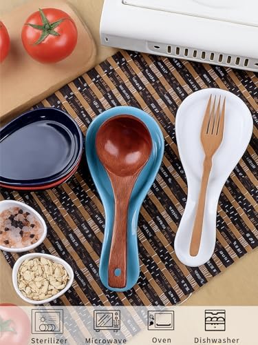 GDCZ Large Porcelain Spoon Rest for Kitchen Stove Top, Navy