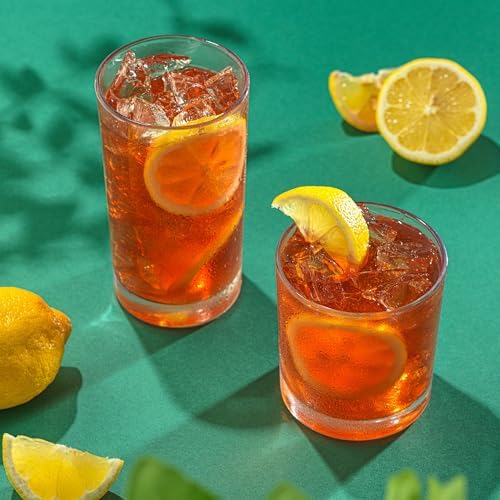 JoyJolt Alain Drinking Glasses Set of 8 Glass Tumblers. Highball 14oz