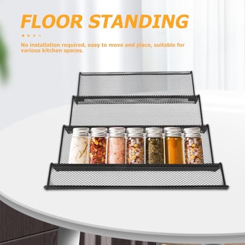Toyvian Metal Spice Jar Rack Drawer Insert Organizer for Seasonings