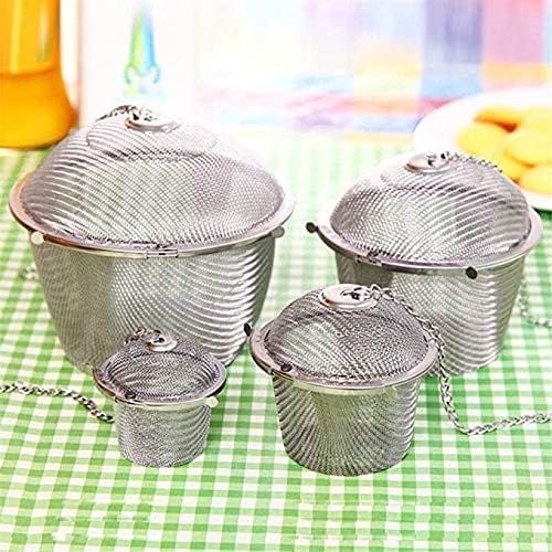 4 PCS Chained Lid Stainless Steel Tea Strainer Mesh Infuser Tea Ball