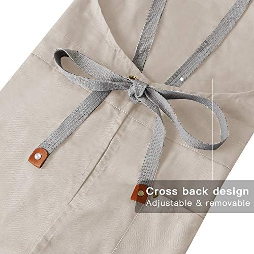 Crossback Apron with Pockets, Apron with Adjustable Straps