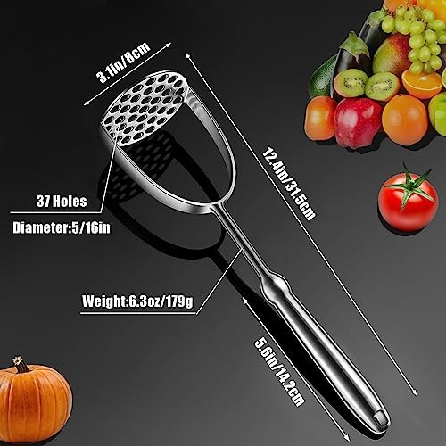 Potato Masher,Stainless Steel Mashed Potatoes Masher with Long Handle