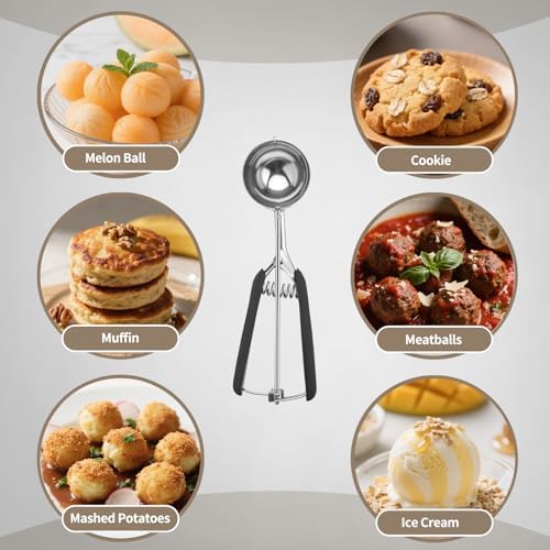 Large Cookie Scoop 3 Tablespoon, Size #20 Dough Scoops for Baking