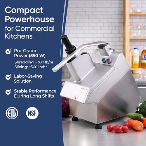 TK Commercial Vegetable Chopper, 550W, 5 Discs