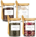 Loose Leaf Tea Storage Containers, 16oz Airtight Jars