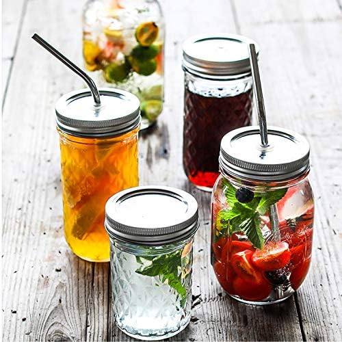 Accguan 16pack 16oz Glass Mason Jars with Airtight Lids