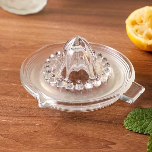 Glass Manual Lemon Juicer with Pour Spout