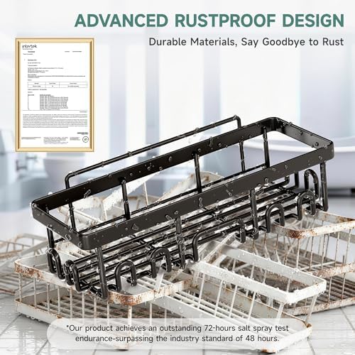 Veken Shower Caddy 6-Pack, Black