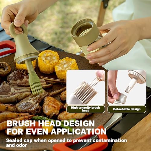 MMJ 2-in-1 Oil Brush Bottle, White+Green
