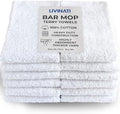 White Cotton Bar Towels for Kitchen - Rags for Bartenders - Bulk