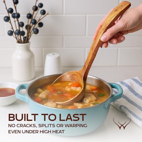 4-Piece Teak Wood Ladle Set