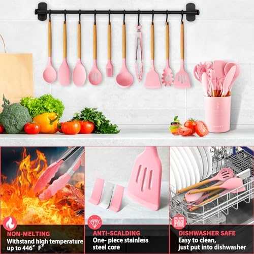 Caliamary Silicone Kitchen Utensil Set, 11 Pieces