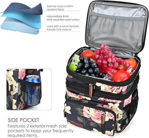 MIYCOO Expandable Double Deck Lunch Bag, 15L