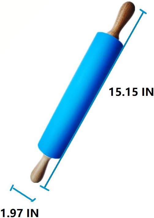 Silicone Rolling Pin with Wooden Handle - Image 5