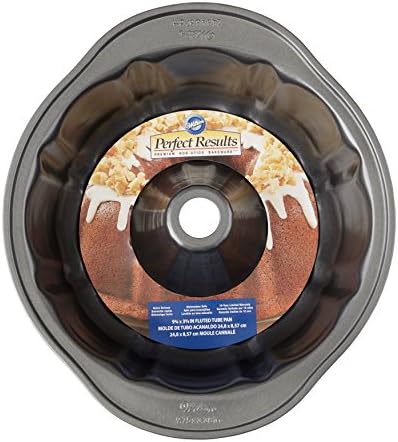 Wilton 9-Inch Steel Round Fluted Tube Cake Pan, Non-Stick, 12-Cup