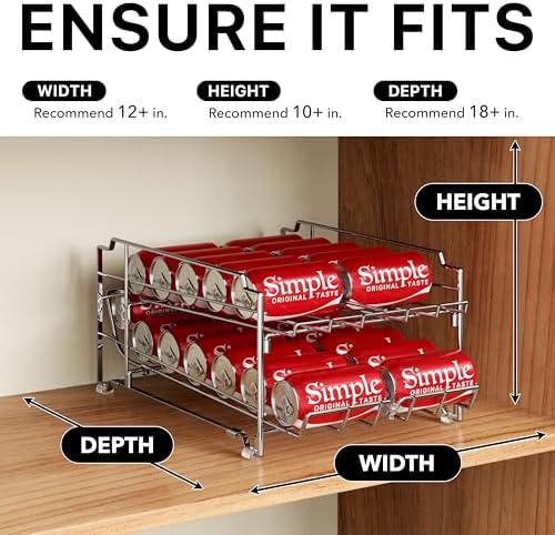Simple Houseware Dual Row Can Dispenser, Chrome