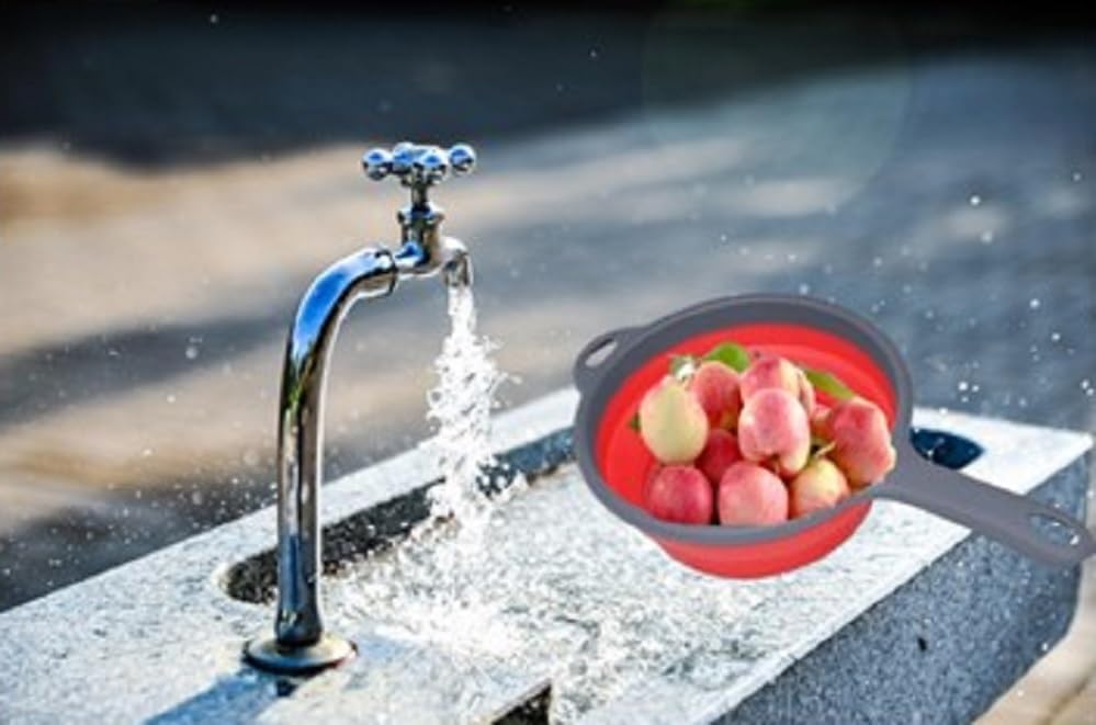 Collapsible Kitchen Strainer Basket Foldable Drainer Washing Fruits