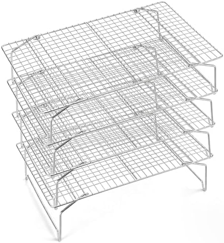 P&P CHEF 4 Tier Stackable Cooling Racks for Cooking and Baking, 15" x