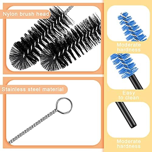 62 Pcs 3 Size Hummingbird Feeder Cleaning Brush for Feeder, Black