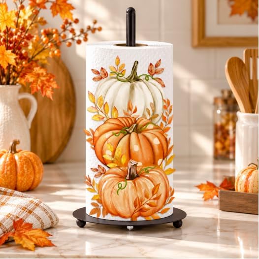 JarThenaAMCS Watercolor Pumpkin Paper Towel Holder