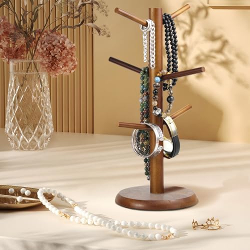Mug Holder Tree with 6 Hooks (Brown)