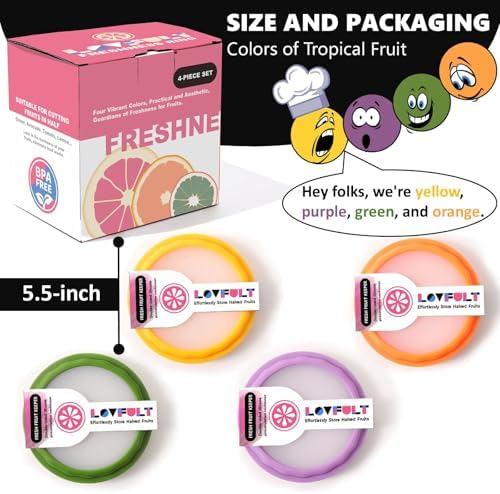 Onion Storage and Avocado Saver - 4-Piece Set Silicone Fruit Storage