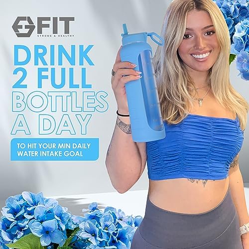 Glass Meal Prep Containers 35 oz & Glass Water Bottle Time Marker 32oz