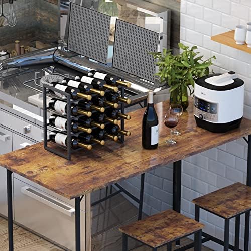 IBUYKE Metal Wine Racks Countertop,16 Bottles Wine Bottle