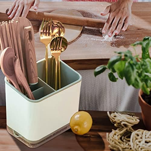 Utensil Holder Cutlery Drainer Sink Caddy, Grey
