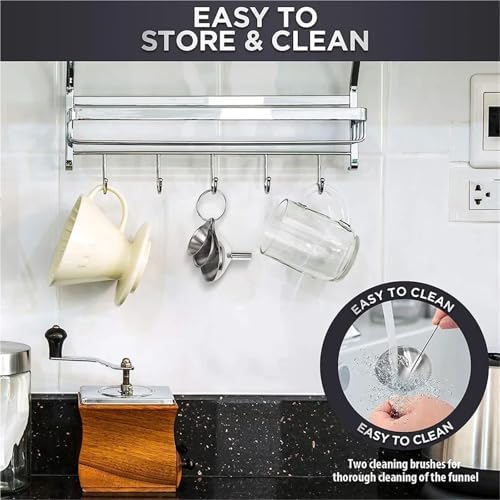 3/5 Pcs Stainless Steel Kitchen Funnels Set Food Grade Metal Funnels
